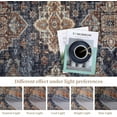 thumbnail image 5 of Hasoo Washable Rug 9' x 12' Rugs for Living Room Vintage Floral Farmhouse Indoor Non Slip Large Carpet for Bedroom, Blue/Orange, 5 of 6
