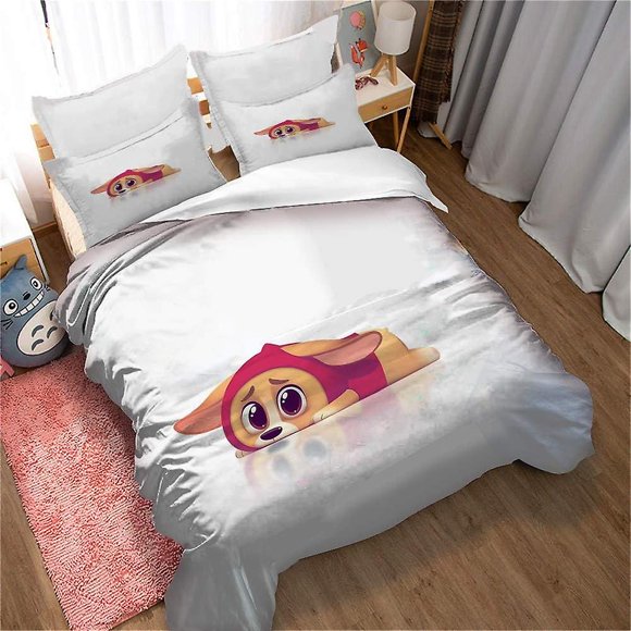 Duvet Cover Set Anime 3D Animals Bedding Set Digital Print Realistic Comforter Cover Shams Zipper Ultra Soft Microfiber Bedspread (Double))(King220x240cm)