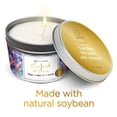 thumbnail image 2 of MAGNIFICENT 101 Affirmations Sage, Cedar, Palo Santo, Sprinkle of sage Leaves Smudge Candle for House Energy Cleansing, Banishes Negative Energy - Natural Soy Wax Tin Candle (I´M Loved AS I AM), 2 of 7