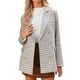 thumbnail image 2 of Blazer de mujer de primavera, informal, de manga larga, abrigo de lana para mujer, 2 of 3