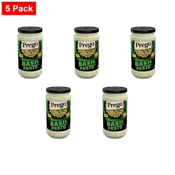 Prego Creamy Basil Pesto Pasta Sauce 14.5 oz - 5 Pack