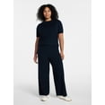 thumbnail image 2 of Time and Tru Women's and Women’s Plus Short Sleeve Sweater and Pants Set, 2-Piece, Sizes XS-4X, 2 of 5