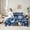 Blue, variant on Homewish Retro Rustic Dino 7-Piece Bedding Comforter Set,Ancient Animal Dinosaur King Bedding Sets,Brown Green Bed Sheets For Teens,Microfiber Bedroom Decor Reversible
