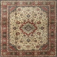 thumbnail image 1 of Ahgly Company Indoor Square Traditional Brownish Green Persian Area Rugs, 7' Square, 1 of 6
