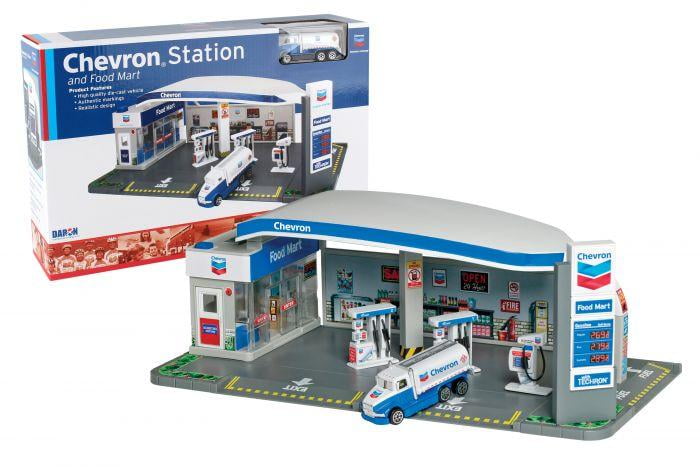daron chevron gas station playset