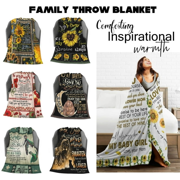 Personalized Daughter To Mom Wolf Blanket with Heartfelt Message