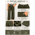 thumbnail image 4 of DOKOTOO Womens Casual Straight Leg Corduroy Pants High Waisted Trousers with Front Button Relaxed Fit Work Office Pants S-2XL, 4 of 8