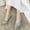 #0165-White, variant on Trendy Women's Two-Tone Tweed Flats with Slip-On Design, Breathable Fabric Loafers with Padded Insole, Non-Slip Outsole Comfortable Walking Shoes for Daily Office Outfits Gift