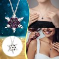 thumbnail image 2 of SIfdSeng Full Diamond Snowflake Necklace Creative Christmas Gift Pendant Necklace, 2 of 9