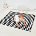 thumbnail image 2 of Black White Diamond Checkered Pattern Blanket,Comfortable Soft Flannel Throw Blanket,All Season,Warm Lightweight Blankets for Sofa Bed Couch Living Room Chair,30"x40", 2 of 4
