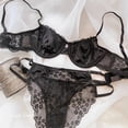 thumbnail image 1 of Conjunto de ropa interior de encaje satinado ultrafino para pecho grande, pecho pequeño, sujetador femenino antiflacidez, 1 of 5