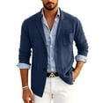 thumbnail image 2 of yuCgh Men's Fashion Leisure Suit with Slim Fit, Ideal for Parties and Weddings, Casual Blazer Coat for Smart Occasions,Blue M, 2 of 4