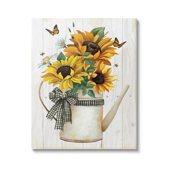 Stupell Industries Country Rustic Sunflower Bouquet Graphic Art Gallery Wrapped Canvas Print Wall Art, Design by Lucca Sheppard