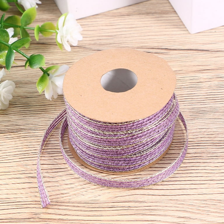 Colored Braided Rope Weaving Webbing Home DIY Craft Fishing Line Pattern  Burlap Ribbon (10m, Purple) 