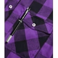 thumbnail image 5 of SWISSWELL Men's Casual Plaid Shirts Button Down Long Sleeve Jackets Shirt with Chest Pocket Checked Shirt Jacket Thicker and Warmer for All Seasons Purple 3XL, 5 of 6
