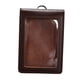 thumbnail image 2 of Funda para tarjetas con porta credencial, suave, reutilizable, con ventana transparente, tipo vertical Café, 2 of 9