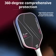 thumbnail image 6 of T700 Raw Carbon Fiber Pickleball Paddles Set, 16mm Honeycomb Core Rackets with Cushion Grip, 4 Balls and Carry Bag, 2 Pack, 6 of 7