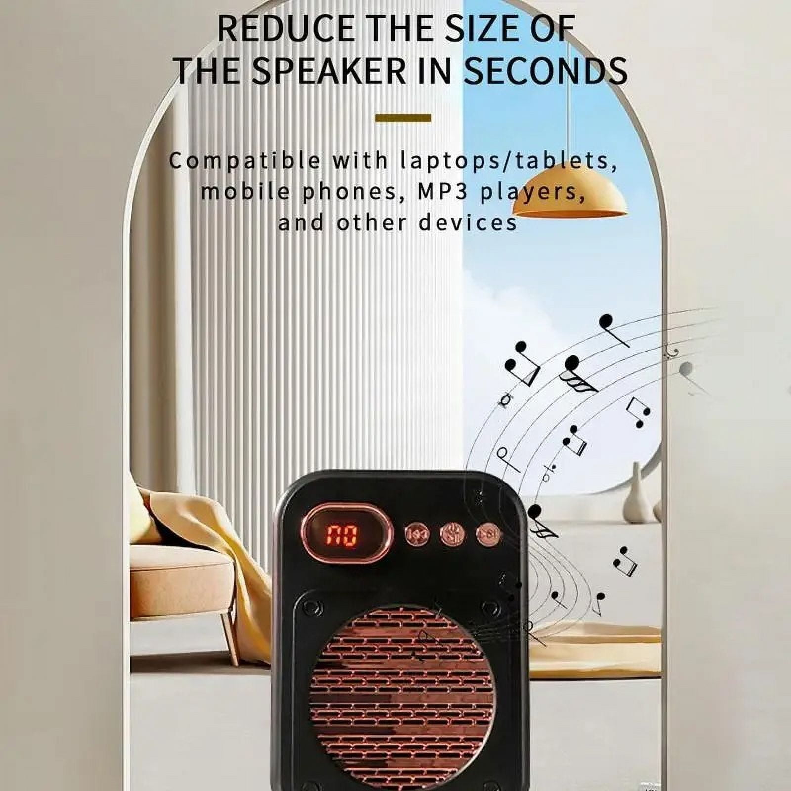 Portable Wireless Voice Amplifier Megaphone Mini Speaker With Microphone Rechargeable Loudspeaker ,Crystal-Clear Sound