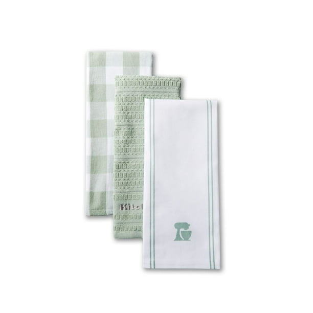 KitchenAid Mixer Kitchen Towels, 3 Pack, Pistachio