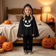 thumbnail image 6 of RMGVDSD Toddler Boys Halloween Costume Ghost Face Print Poncho Cape Hooded Tops With Long Pants Holiday Party Dress Up Outfit For Kids 6-9 Months, 6 of 9