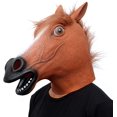 thumbnail image 1 of Máscara de caballo Fiesta de disfraces Máscaras de cabeza de caballo para hombres adultos Mascarada (marrón) JAMW Sencillez, 1 of 4