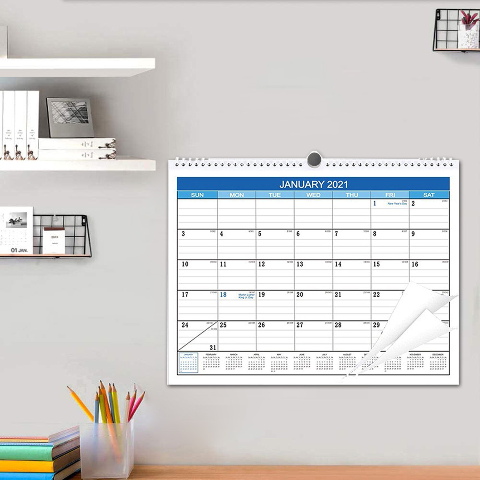Notepad Month Calendar For U.S. Holidays From January 2021 To After May