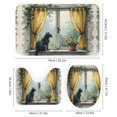 thumbnail image 2 of Cute Cat Print Shower Curtain 4-Piece Bathroom Decor, Includes 72" x 72" Shower Curtain, Toilet Cover Mat, U-Shaped Mat, Non-Slip Floor Mat, 2 of 7