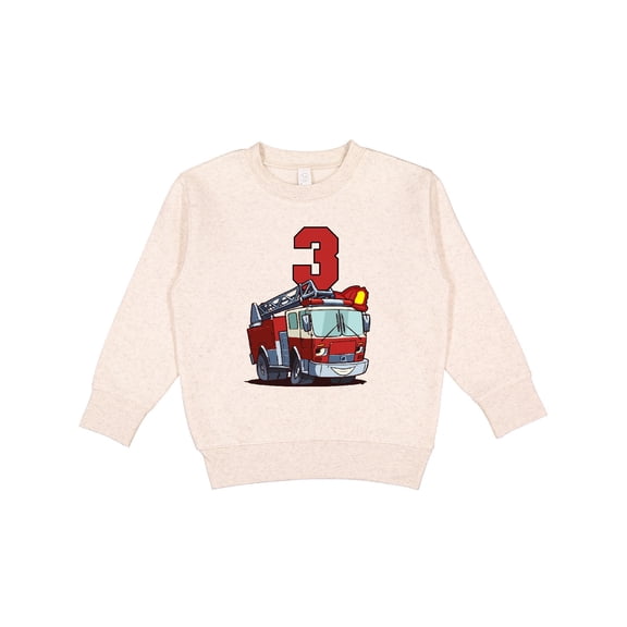 Inktastic 3rd Birthday Fire Truck Toddler Sweatshirt