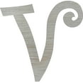 thumbnail image 1 of Unfinished Wood 20'' Curlz Letter V, Wall Hanging Craft, 1 of 1