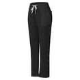 thumbnail image 3 of Summer Pants for Women Pocket Casual Loose Comfortable Cotton Linen Casual Pants Womens Pants Casual & Wide Leg, 3 of 4