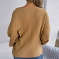 thumbnail image 4 of Black and Friday Deals,Pullover Baggy Sweaters for Women Trendy Soft Knit Off Shoulder Batwing Long Sleeve Pullover Top Casual Blouses (S, Khaki), 4 of 6