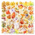 thumbnail image 2 of Calcomanías de vinilo de otoño dibujadas a mano con forma de hoja de otoño, 50 unidades, 2 of 2