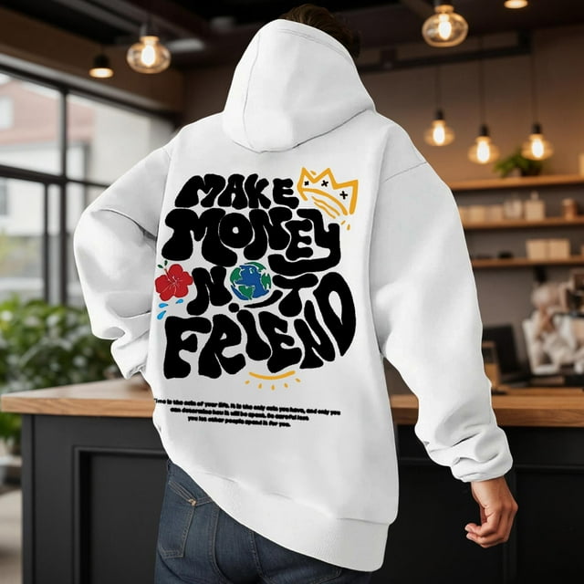 MHFRRA Sudadera con Capucha, Suave y Cómoda, para Uso Informal, Ligera, Deportiva y para Exteriores Blanco