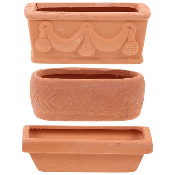 MasteelfCA 3pcs Mini Terracotta Clay Flower Pots Tiny Cactus Pots Small Succulent Planter Nursery Plant Pot for Home