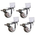 thumbnail image 1 of HILABEE 4Pcs Swivel Plate Casters Rubber Wheel Rotate 360 Degrees with Brake Replacement 2.5cm, 1 of 3