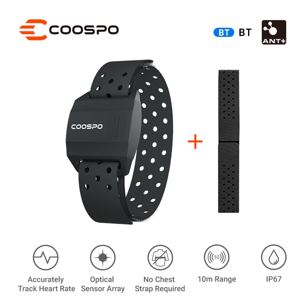 Heart Rate Monitor Armband Rechargeable HRM Sensor with HR Zones BT ANT for Fitness Training Running Yoga Waterproof Riding Trainer Walmart