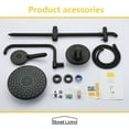 thumbnail image 2 of Boyel Living 10 in Rainfall Shower Head Wall Mounted Shower System Dual Function Integrated Shower Heads with Handheld Shower for Bathroom Fixtures Luxury Shower Set Matte Black, 2 of 9