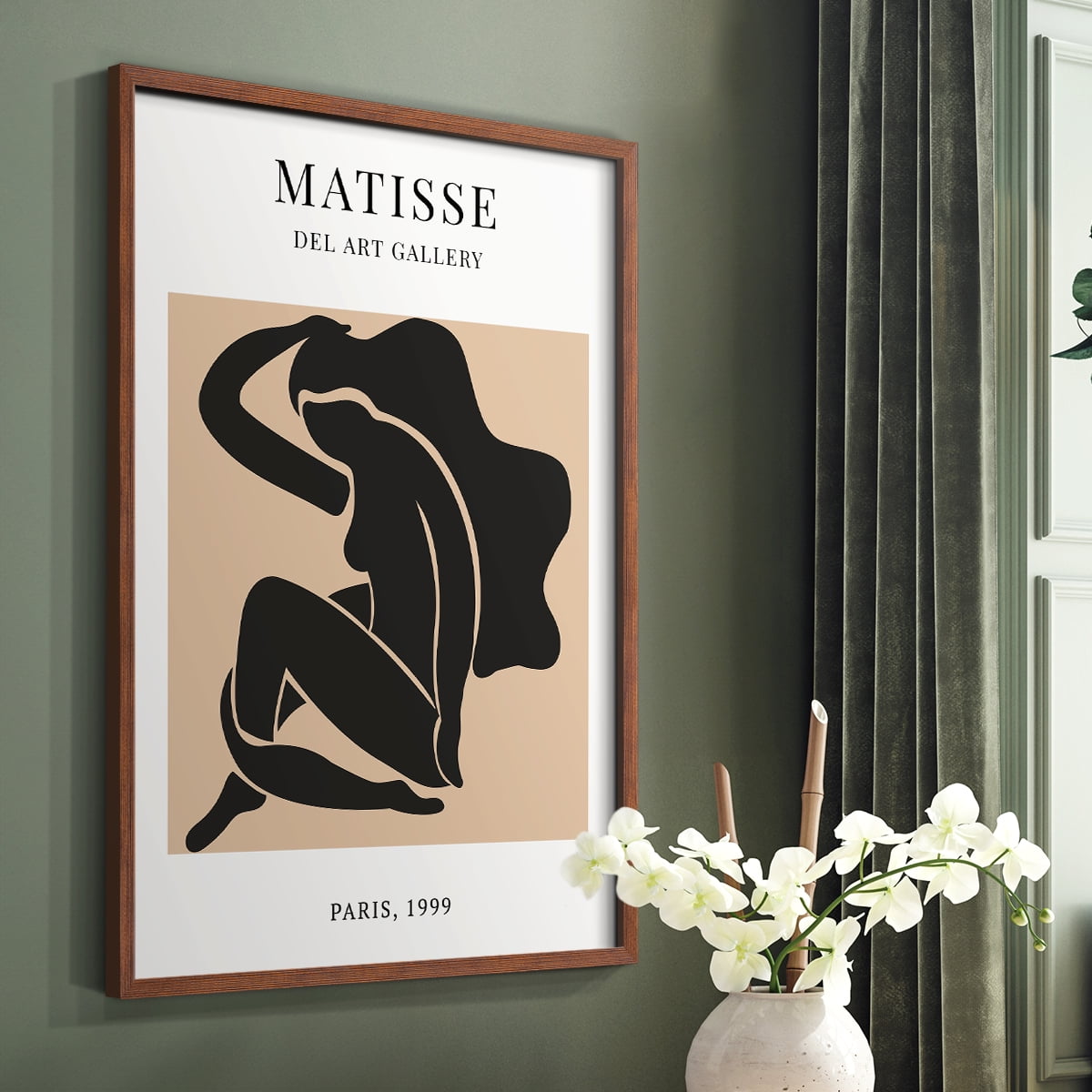 Matisse CXX Framed Print in Brown Solid Wood 8 x 10 Framed Print
