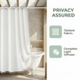 thumbnail image 6 of Unique Bargains Boho Plaid Blend Shower Curtain Sets with Hooks White 72"W x 72"L, 6 of 7