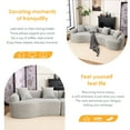 thumbnail image 6 of HUTWIFE Home Modern Solid Print Chenille Reclining Modular Sofa with 4 Throw Pillows, Gray, 6 of 8