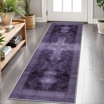 2x6 FT Kitchen Runner Rugs Non Skid Washable, Faux Wool Rug Runners for Hallways Bathroom Carpet Runner, Soft Indoor Modern Floor Rug for Entryway Laundry Room