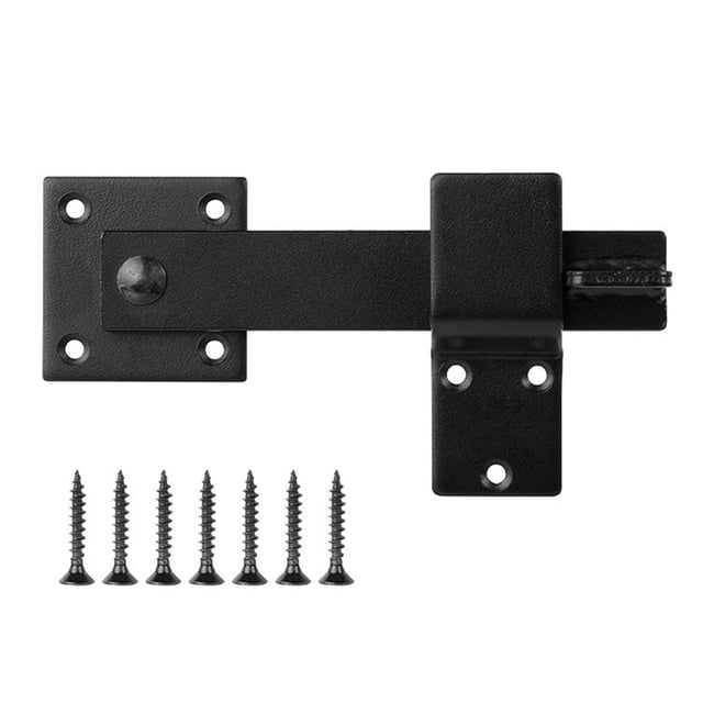 Visland Barn Door Flip Latch with Mounting Accessories 360-Degree Rotation Privacy Security Easy to Install Sliding Door Latch Gate Latch