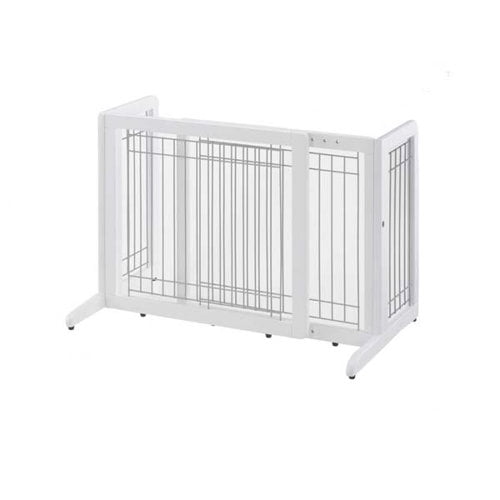 Richell Freestanding Dog Gate, Brown, Large, 71.30"L x 17.70"W x 20.10"H