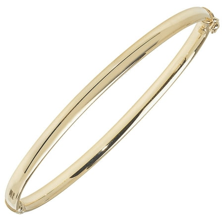 Attractive 9k Gold Women Hinged Bangle - 4mm