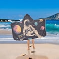 thumbnail image 2 of Yayeee Kids Hooded Towels Toddler Soft Absorbent Beach Bathing Wrap 50" x 23.5", Pink Record, 2 of 5