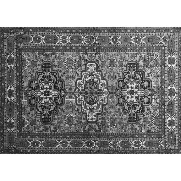 Ahgly Company Indoor Rectangle Persian Gray Traditional Area Rugs, 5' x 7'