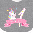 thumbnail image 4 of Inktastic I'm One Cute Unicorn 1st Birthday Boys or Girls Baby Bib, 4 of 4