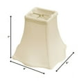 thumbnail image 2 of 8" White Premium Square Monay Shantung Lampshade, 2 of 3