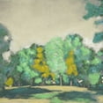thumbnail image 2 of Zarris, Chariklia 26x26 Gold Ornate Wood Framed with Double Matting Museum Art Print Titled - Treeline I, 2 of 4