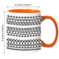 thumbnail image 3 of CHENMEI "Creative White Ceramic Coffee Mug with Black Pattern and Available In Seven Colors for Stylish Sipping Experience", 3 of 6